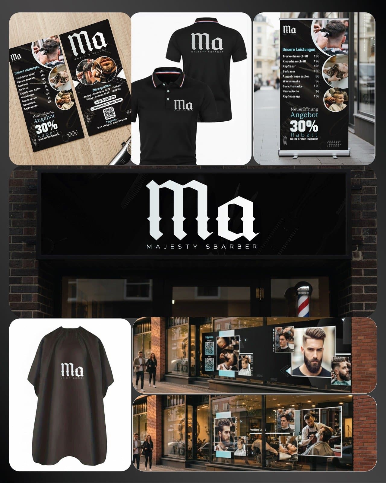 Majesty Barber – Printdesign & Produktion